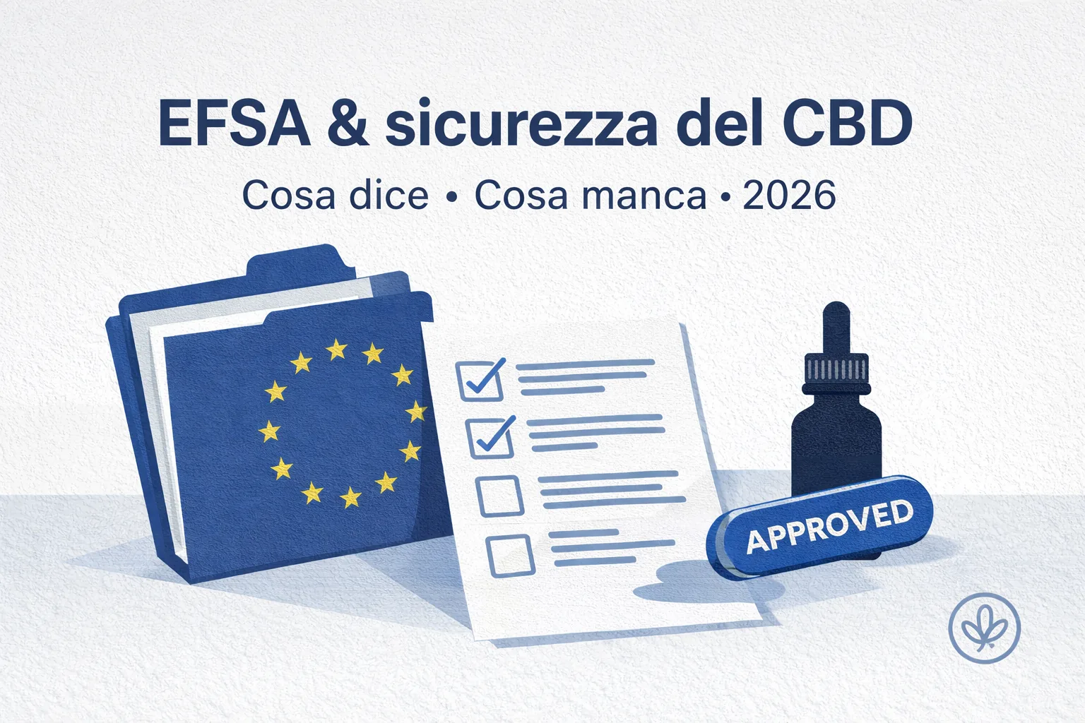 EFSA CBD (2026): sicurezza, dati mancanti e regole pratiche per etichette e comunicazione