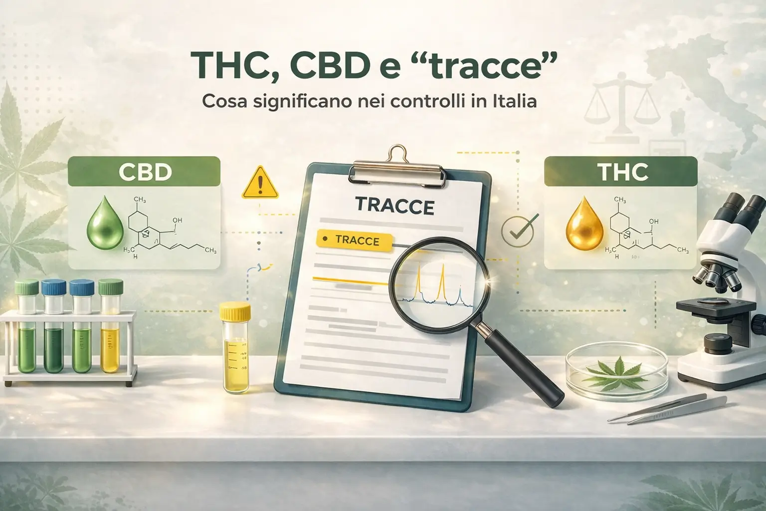 THC, CBD e “tracce”: cosa significano davvero nei controlli in Italia