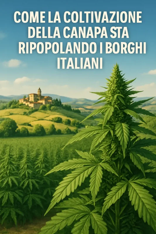 Coltivazione di canapa nei borghi italiani, simbolo di rinascita rurale