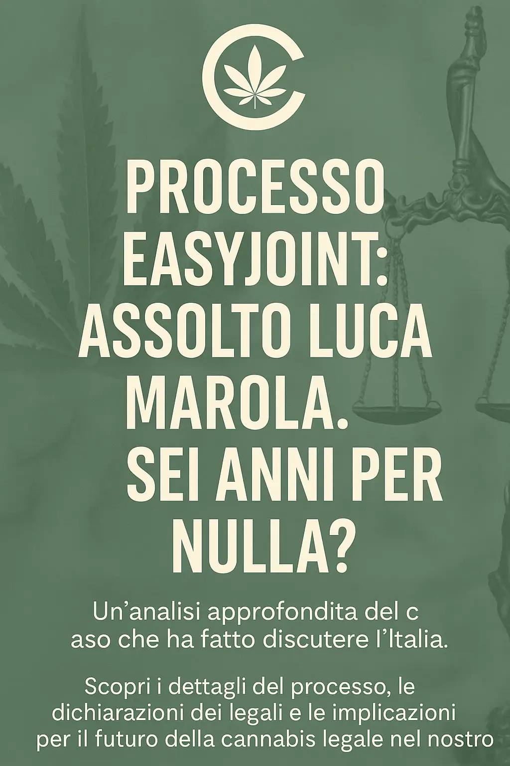 Processo EasyJoint: assolto Luca Marola. Sei anni per nulla?